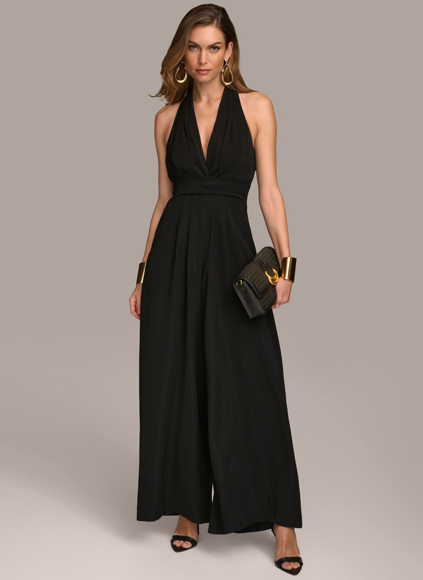 (image for) DELICATE V NECK JUMPSUIT